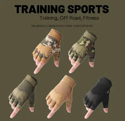 Tactical Gloves, Half-Finger Gloves, Camouflage Gear