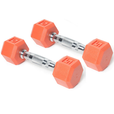 CAP Coated Hex Dumbbell 5lb Pair