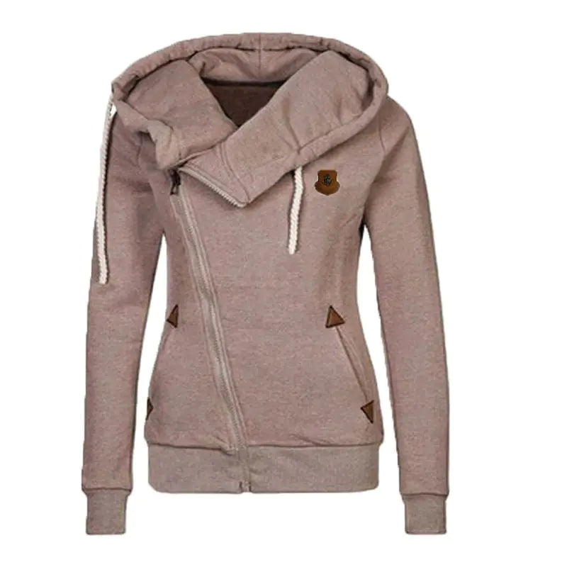 Hooded Cardigan with Side Zipper for Activewear