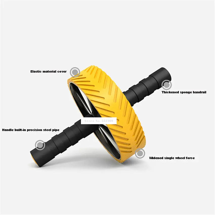 Ab Power Roller with Foam Handle for Indoor Fitness