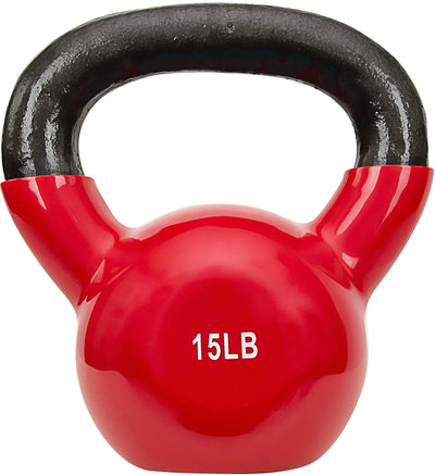 Sunny Health Iron-Core Vinyl Kettlebell 15LB