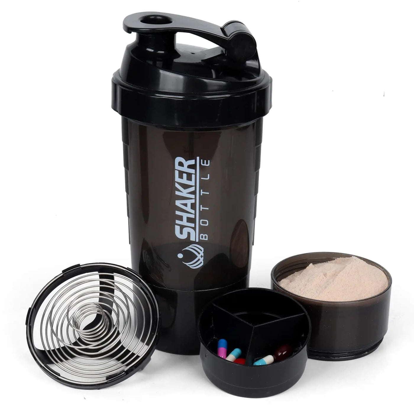 XTK 16oz Multi-Compartment Shaker Bottle