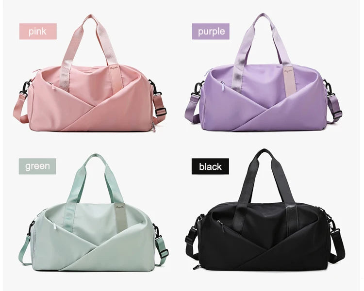 Women Sports Gym Bag Travel Dry Wet Bag Handbags Multifunction Swimming Tote Shoulder Weekend Fitness Duffle Yoga Shoes Daypack