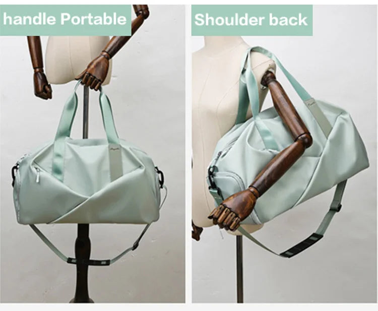 Women Sports Gym Bag Travel Dry Wet Bag Handbags Multifunction Swimming Tote Shoulder Weekend Fitness Duffle Yoga Shoes Daypack