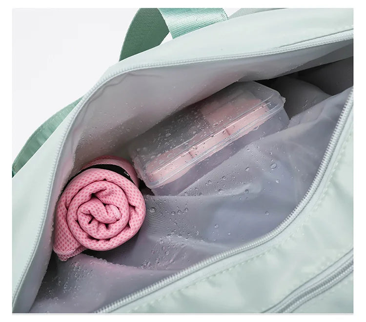 Women Sports Gym Bag Travel Dry Wet Bag Handbags Multifunction Swimming Tote Shoulder Weekend Fitness Duffle Yoga Shoes Daypack