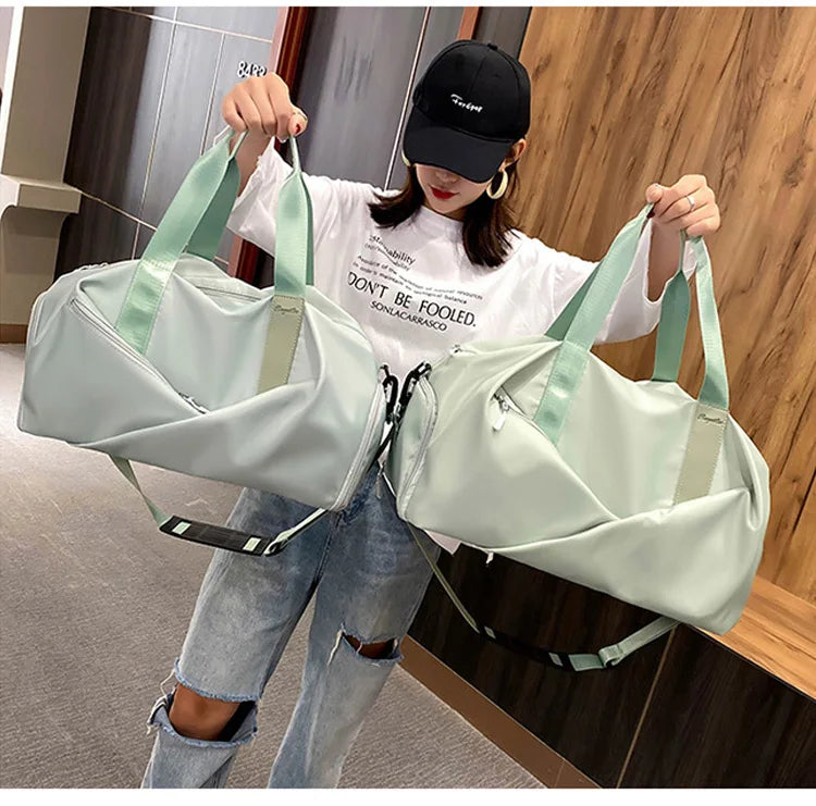 Women Sports Gym Bag Travel Dry Wet Bag Handbags Multifunction Swimming Tote Shoulder Weekend Fitness Duffle Yoga Shoes Daypack