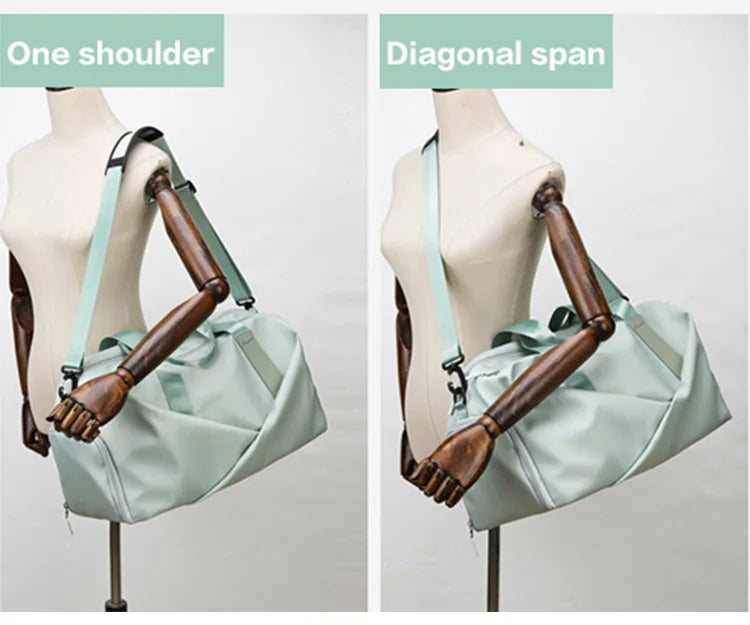 Women Sports Gym Bag Travel Dry Wet Bag Handbags Multifunction Swimming Tote Shoulder Weekend Fitness Duffle Yoga Shoes Daypack