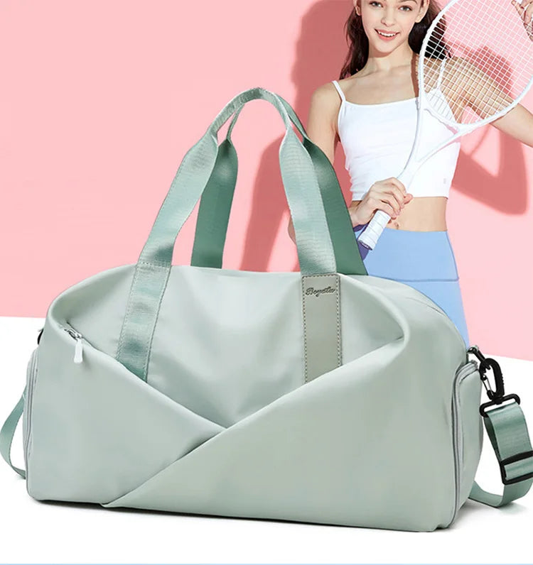 Women Sports Gym Bag Travel Dry Wet Bag Handbags Multifunction Swimming Tote Shoulder Weekend Fitness Duffle Yoga Shoes Daypack