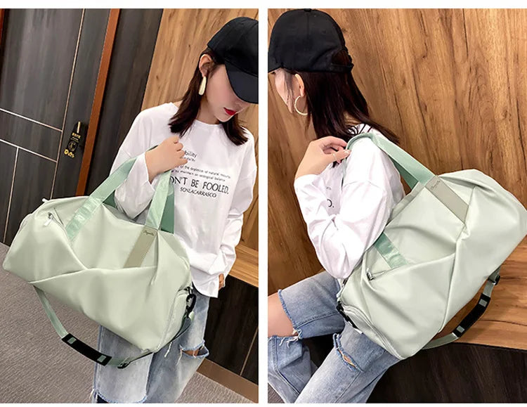 Women Sports Gym Bag Travel Dry Wet Bag Handbags Multifunction Swimming Tote Shoulder Weekend Fitness Duffle Yoga Shoes Daypack