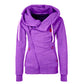 Hooded Cardigan with Side Zipper for Activewear