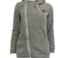 Hooded Cardigan with Side Zipper for Activewear