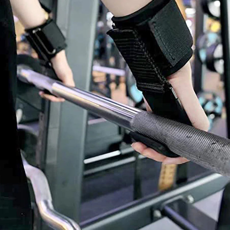 Weight Lifting Hooks with Wrist Wraps