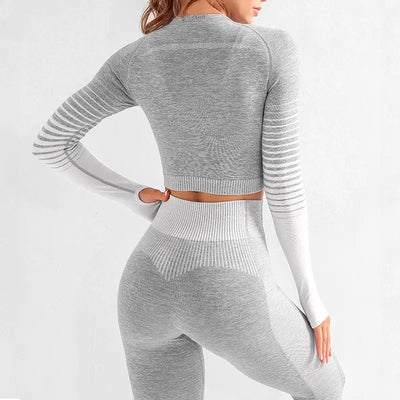 Yoga Set - Long Sleeve Seamless Breathable Activewear