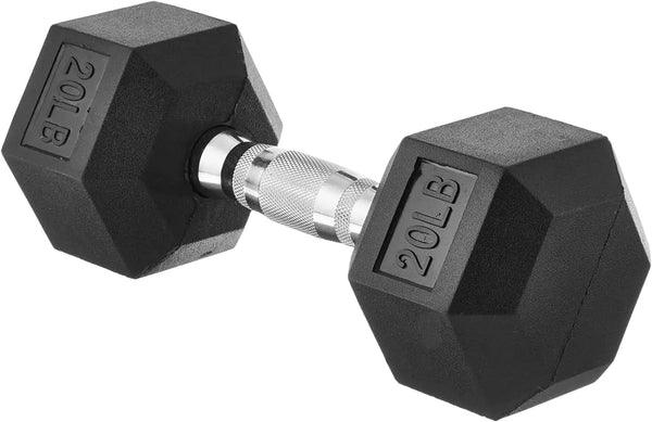 Amazon Basics 20lb Hex Rubber Dumbbell