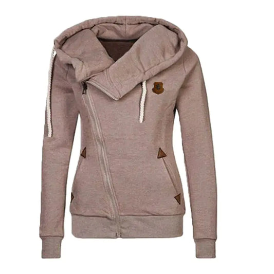 Hooded Cardigan with Side Zipper for Activewear