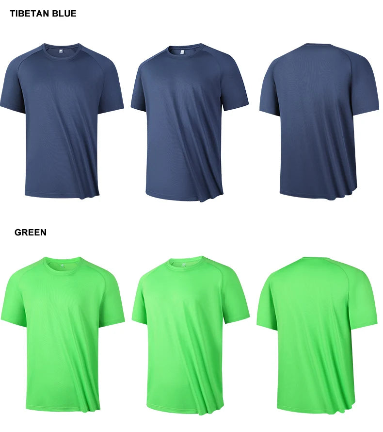 High quality men breathable fast drying running sports fitness breathable comfortable short sleeve T-shirt casual light Gym Tops
