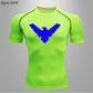 T Shirt Men Rashguard Jiu Jitsu Bjj Gym Fitness Running Training Shirts Boxing Jersey Compression Nightwing Print Tops For Male