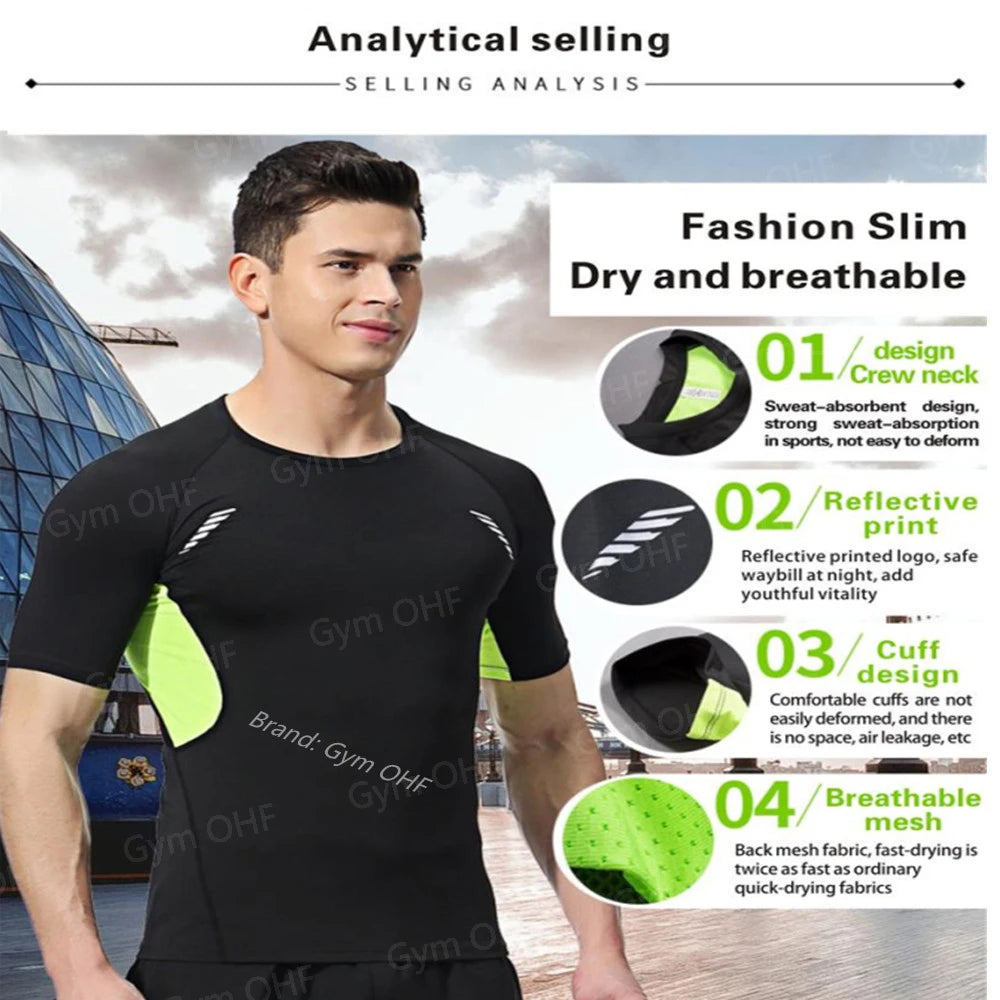 T Shirt Men Rashguard Jiu Jitsu Bjj Gym Fitness Running Training Shirts Boxing Jersey Compression Nightwing Print Tops For Male