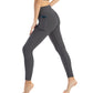 Women Fashion Pocket Bubble Pants Stretchy Slim Leggings Gym Running Cycling Fitness Pants High Waist Hip Lift Leggings Female
