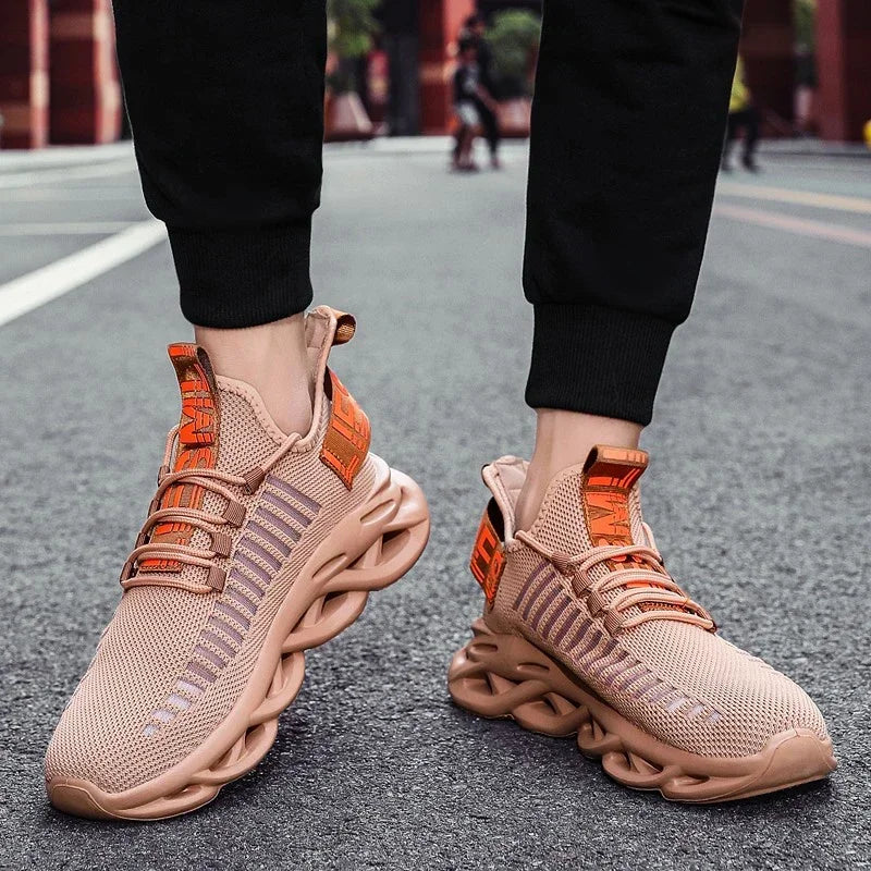 YRZL Men Shoes Comfortable Sneakers Womoen Breathable Couple Running Shoes Mesh Tenis Sport Shoes Size 36-46 Waling Sneakers Men