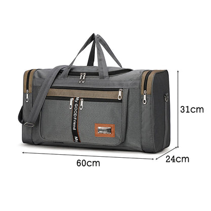 Nylon Travel Duffel Bag Large Capacity Handbag Portable Outdoor Gym Luggage Bag Multifunctional Waterproof Sports Fitness Bags