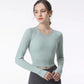 New Long Sleeve Yoga Built-in chest pad Shirts Sport Top Fitness Yoga Top Gym Top Sports Wear for Women Gym Femme Jersey Mujer