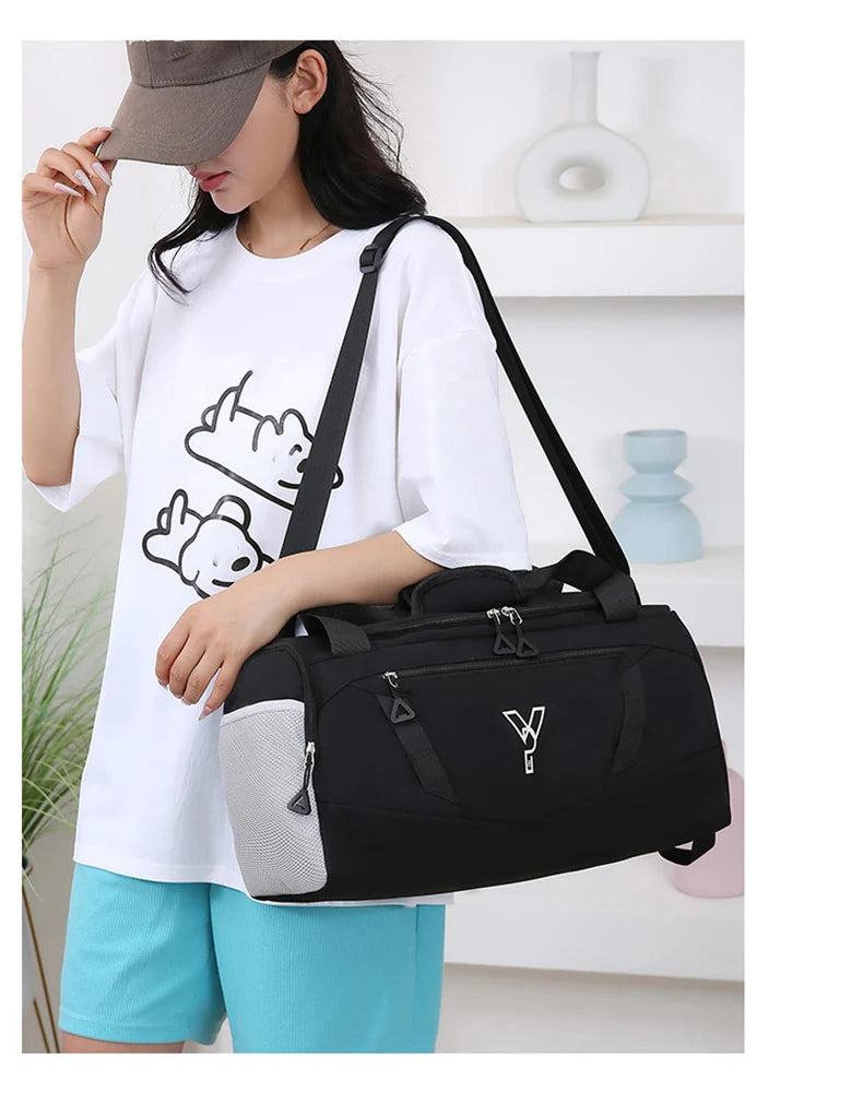 Woman Sports Gym Handbag Waterproof Fitness Training Bag Dry Wet Swimming Tote With Shoes Pocket Travel Luggage Shoulder Bags