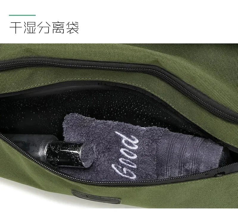 Men Sports Bag Large Capacity Travel Bag with Shoes Compartment Dry Wet Pocket Gym Bag Workout Dance Sports Gym Backpack