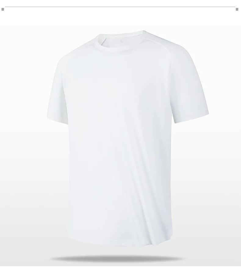 High quality men breathable fast drying running sports fitness breathable comfortable short sleeve T-shirt casual light Gym Tops