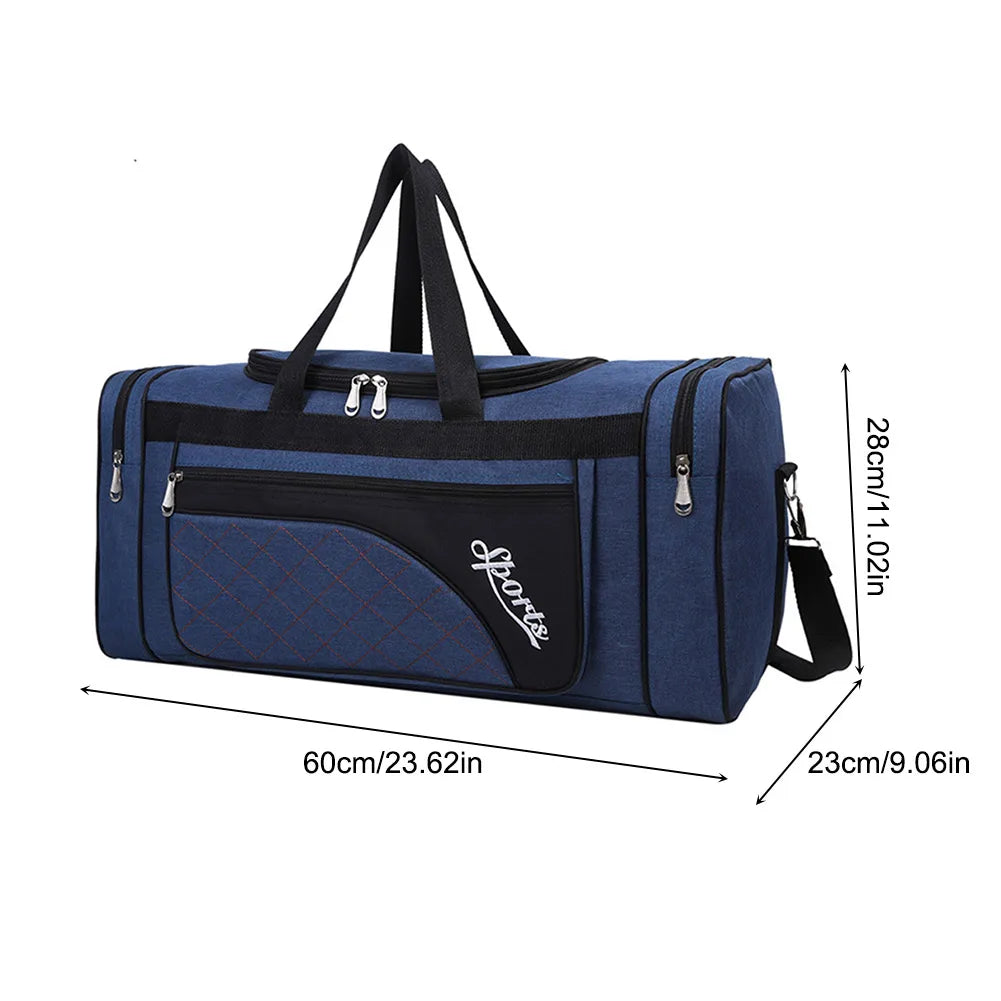 Nylon Travel Duffel Bag Large Capacity Handbag Portable Outdoor Gym Luggage Bag Multifunctional Waterproof Sports Fitness Bags