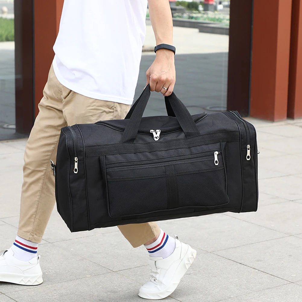 Nylon Travel Duffel Bag Large Capacity Handbag Portable Outdoor Gym Luggage Bag Multifunctional Waterproof Sports Fitness Bags