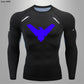 T Shirt Men Rashguard Jiu Jitsu Bjj Gym Fitness Running Training Shirts Boxing Jersey Compression Nightwing Print Tops For Male