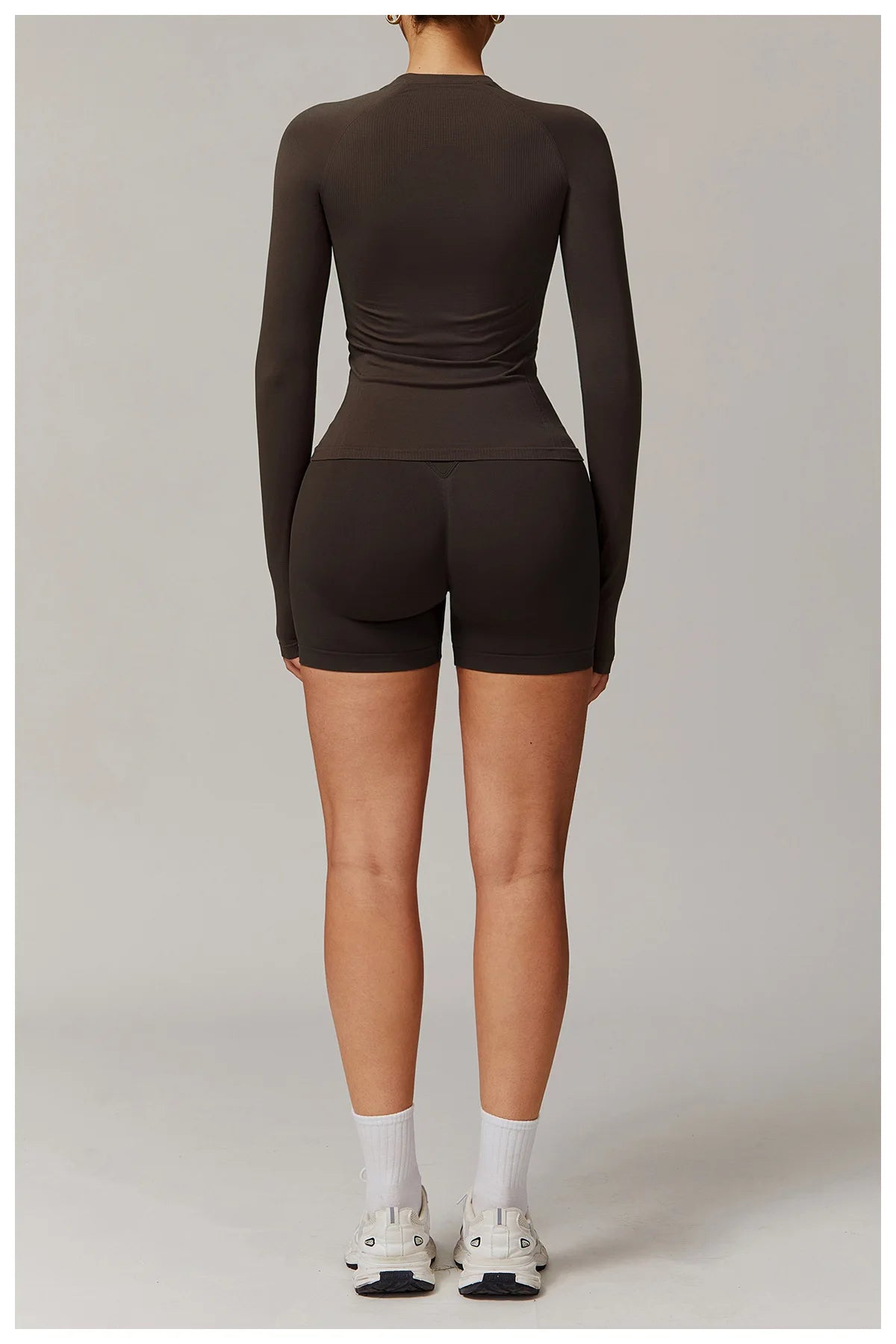 Sexy Women Yoga T-shirts Solid Sports Top Long Sleeve Gym Workout Running Shirts Exposed Navel Quick Dry Fitness Gym Sport Wear
