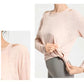 Long Sleeve Yoga Shirts for Women Loose Sports Tee Crop Top Sports Top Women Sportswear Gym Fitness Wear Clothing Workout Female