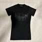 Breathedivinity Compression Shirt Short Sleeve tops Muscle GYM Fitness Mock Neck in Black Wolves Club Y2K