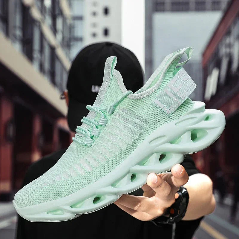 YRZL Men Shoes Comfortable Sneakers Womoen Breathable Couple Running Shoes Mesh Tenis Sport Shoes Size 36-46 Waling Sneakers Men