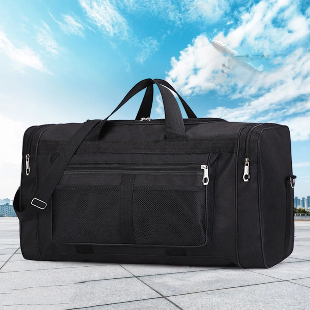 Nylon Travel Duffel Bag Large Capacity Handbag Portable Outdoor Gym Luggage Bag Multifunctional Waterproof Sports Fitness Bags