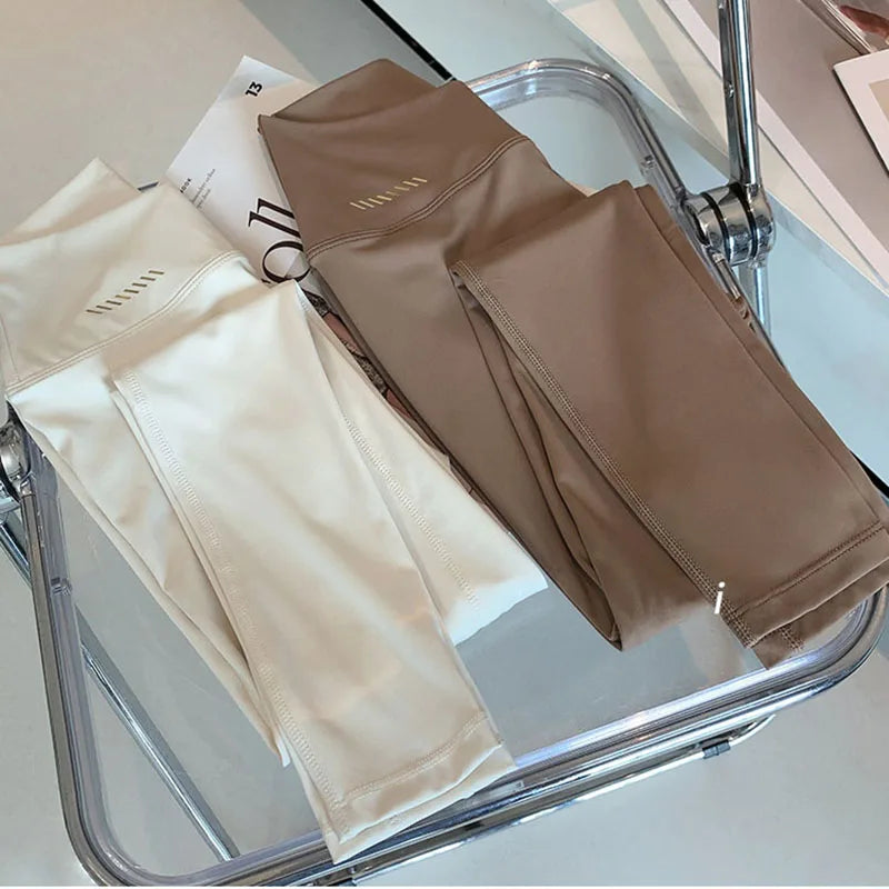 Women V Front Cross over Yoga Pants Soft Nylon Gym Sport Leggings Stretchy Workout Fitness Tights Running Squat Proof Dry Fit