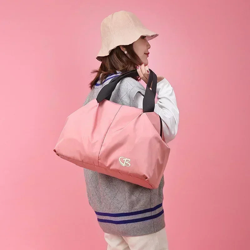 Large Capacity Yoga Gym Bag Waterproof  Women Swimming Outdoor Sports Bags Multifunction Hand Travel Duffle Weekend Package Bag