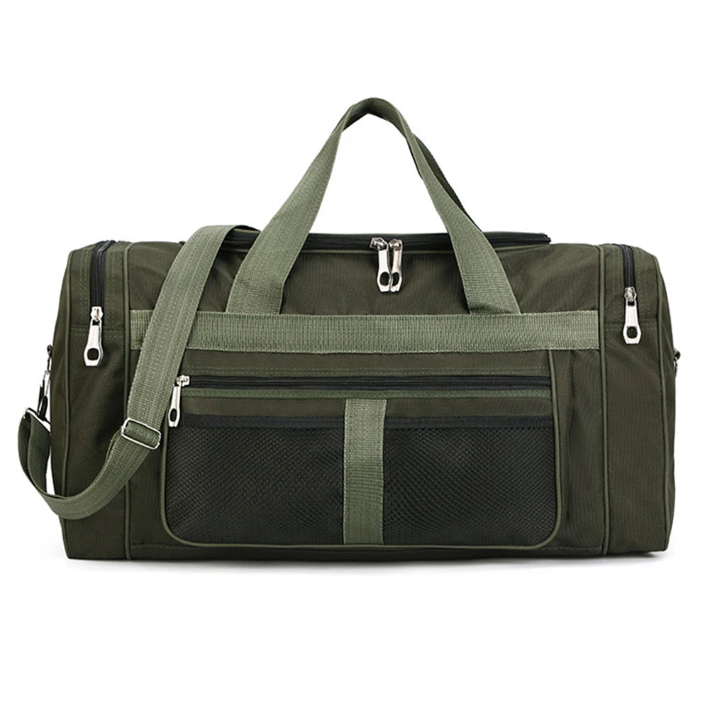 Nylon Travel Duffel Bag Large Capacity Handbag Portable Outdoor Gym Luggage Bag Multifunctional Waterproof Sports Fitness Bags