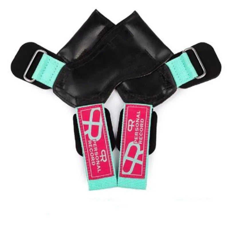 1Pair Rubber Gym Grips Palm Guards Cowhide Palm Protector Weightlifting Gymnastics Workout Glove Grip Fitness Training Equipment