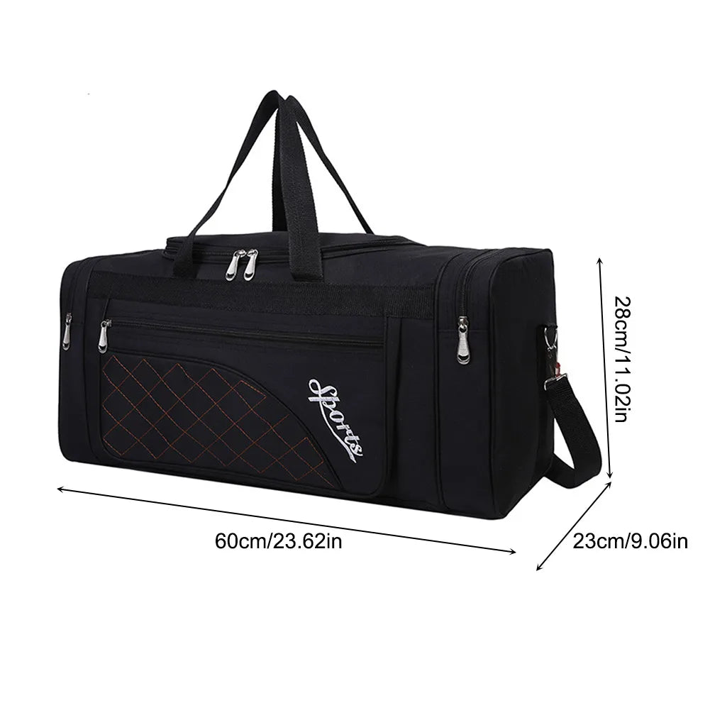 Nylon Travel Duffel Bag Large Capacity Handbag Portable Outdoor Gym Luggage Bag Multifunctional Waterproof Sports Fitness Bags