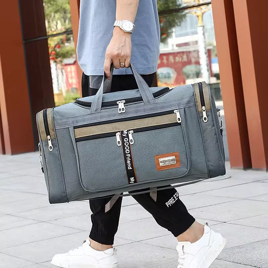 Nylon Travel Duffel Bag Large Capacity Handbag Portable Outdoor Gym Luggage Bag Multifunctional Waterproof Sports Fitness Bags