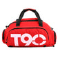 T90 Gym Backpack Women Fitness Travel Boston Trip Luggage Handbag Sports Shoe Shoulder Duffle Weekend Big Cross Tote Bag for Man