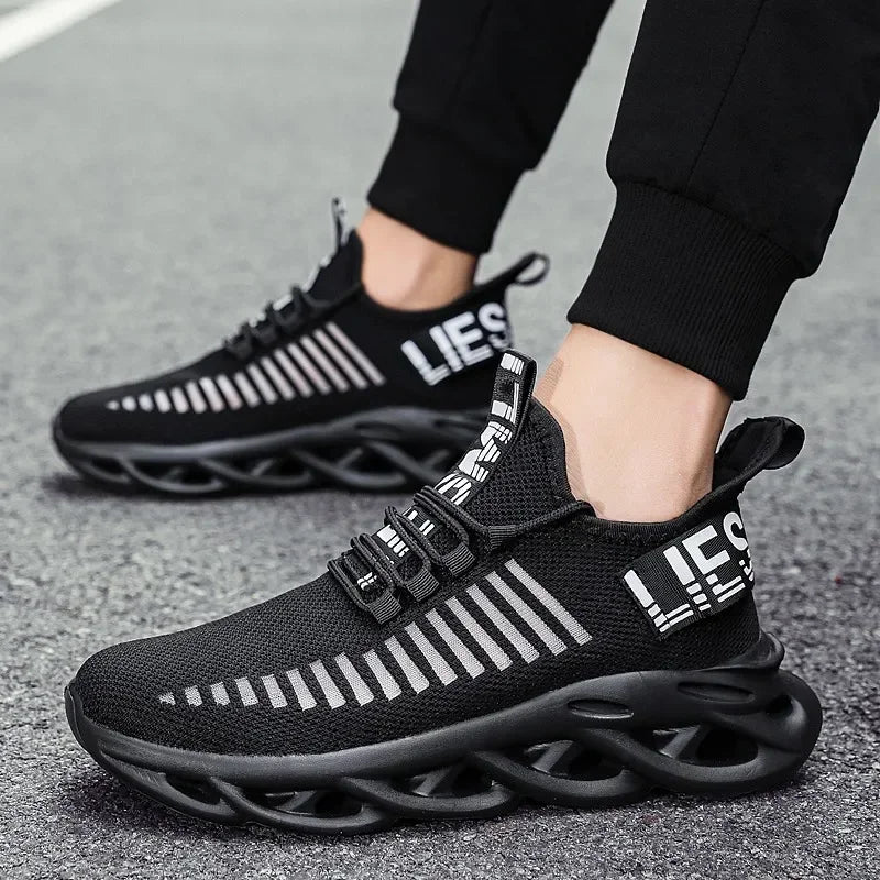 YRZL Men Shoes Comfortable Sneakers Womoen Breathable Couple Running Shoes Mesh Tenis Sport Shoes Size 36-46 Waling Sneakers Men