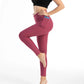 Women Fashion Pocket Bubble Pants Stretchy Slim Leggings Gym Running Cycling Fitness Pants High Waist Hip Lift Leggings Female