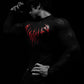 Breathedivinity Compression Shirt Short Sleeve tops Muscle GYM Fitness Mock Neck in Black Wolves Club Y2K