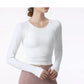 New Long Sleeve Yoga Built-in chest pad Shirts Sport Top Fitness Yoga Top Gym Top Sports Wear for Women Gym Femme Jersey Mujer