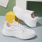 Women Running Shoes PU Leather Lace-up Men Warm Light Walking Sneaker Fitness Sport Flats Comfortable Black Size 35-44 Loafers