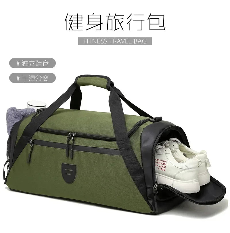 Men Sports Bag Large Capacity Travel Bag with Shoes Compartment Dry Wet Pocket Gym Bag Workout Dance Sports Gym Backpack